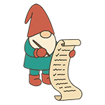 Nisse writing a long wish list